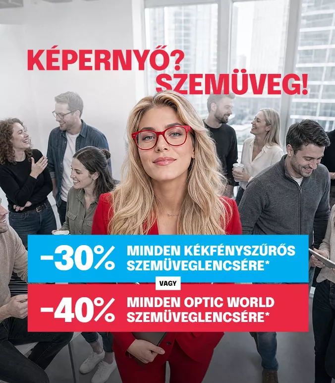 Monitorszemüveg akció, akár 30-40% kedvezménnyel
