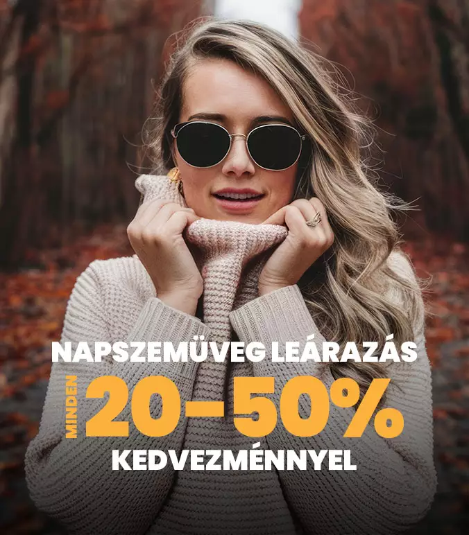 20-50% kedvezmény minden napszemüvegre