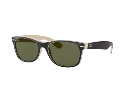   Ray-Ban New Wayfarer Férfi, Női Fekete Napszemüveg RB 2132 875 52