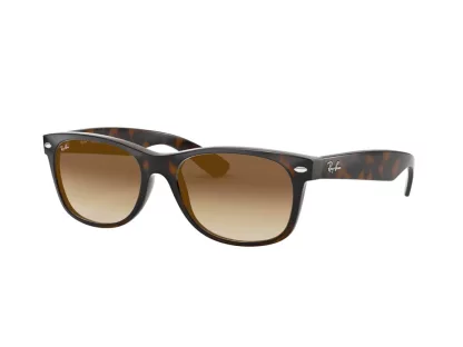   Ray-Ban New Wayfarer Férfi, Női Barna Napszemüveg RB 2132 710/51 55