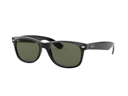   Ray-Ban New Wayfarer Férfi, Női Fekete Napszemüveg RB 2132 901 58
