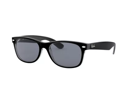   Ray-Ban New Wayfarer Férfi, Női Fekete Napszemüveg RB 2132 6398Y5