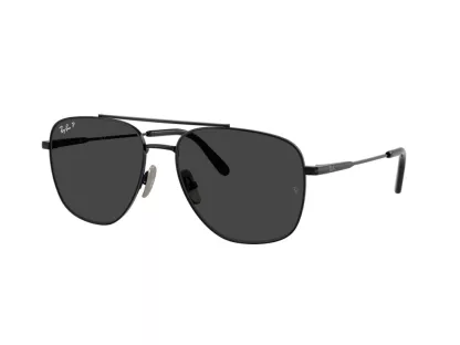   Ray-Ban William Titanium Férfi, Női Fekete Napszemüveg RB 8097 926748