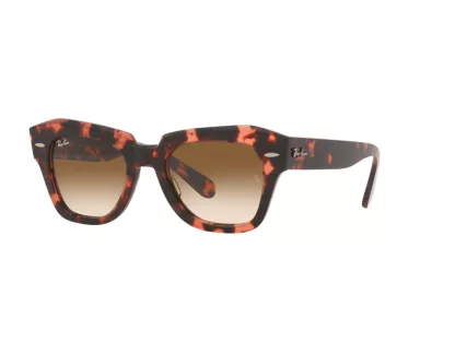   Ray-Ban State Street Férfi, Női Rózsaszín Napszemüveg RB 2186 133451