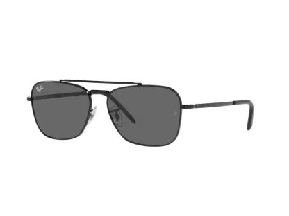   Ray-Ban New Caravan Férfi, Női Fekete Napszemüveg RB 3636 002/B1