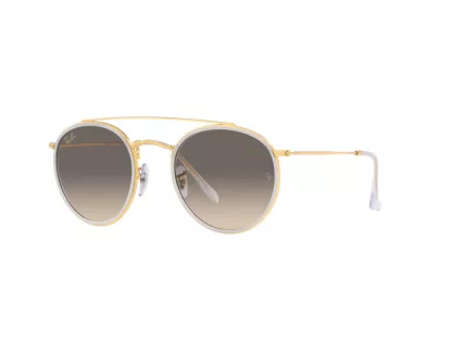   Ray-Ban Round Double Bridge Férfi, Női Arany Napszemüveg RB 3647N 923632